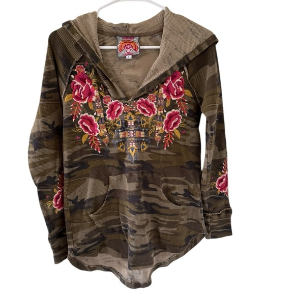 Johnny Was Axton Camo Embroidered Hoodie - Picture 5 of 9